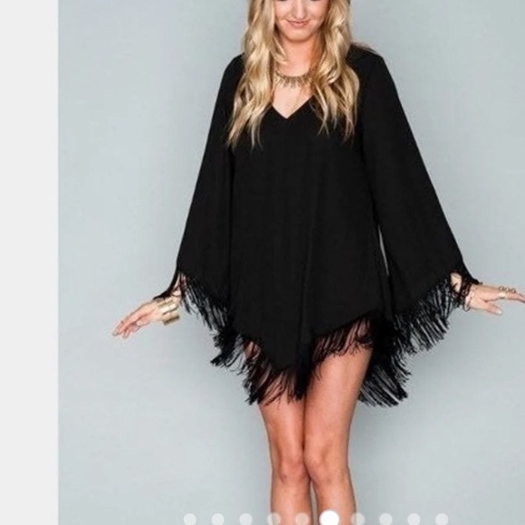 Show me your Mumu black fringe dress - Picture 2 of 3